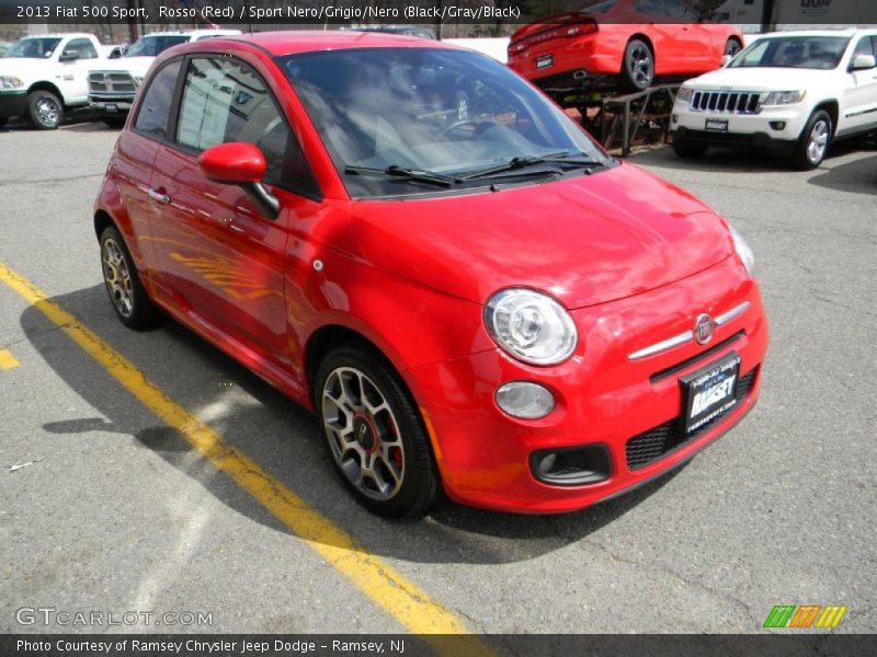 Rosso (Red) / Sport Nero/Grigio/Nero (Black/Gray/Black) 2013 Fiat 500 Sport