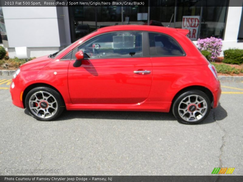 Rosso (Red) / Sport Nero/Grigio/Nero (Black/Gray/Black) 2013 Fiat 500 Sport