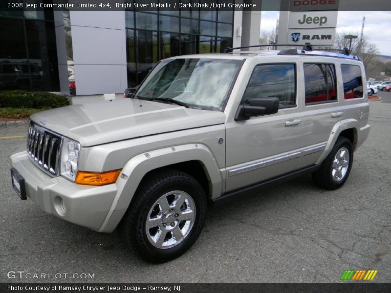 Bright Silver Metallic / Dark Khaki/Light Graystone 2008 Jeep Commander Limited 4x4