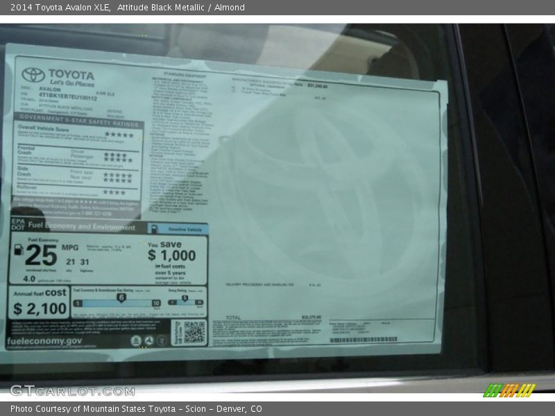 Attitude Black Metallic / Almond 2014 Toyota Avalon XLE