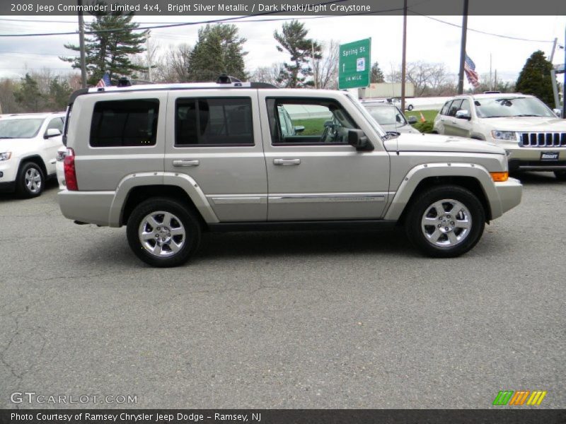 Bright Silver Metallic / Dark Khaki/Light Graystone 2008 Jeep Commander Limited 4x4