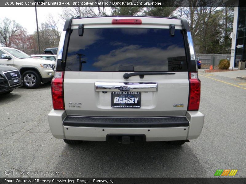 Bright Silver Metallic / Dark Khaki/Light Graystone 2008 Jeep Commander Limited 4x4