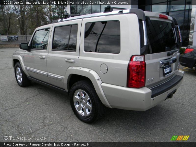 Bright Silver Metallic / Dark Khaki/Light Graystone 2008 Jeep Commander Limited 4x4