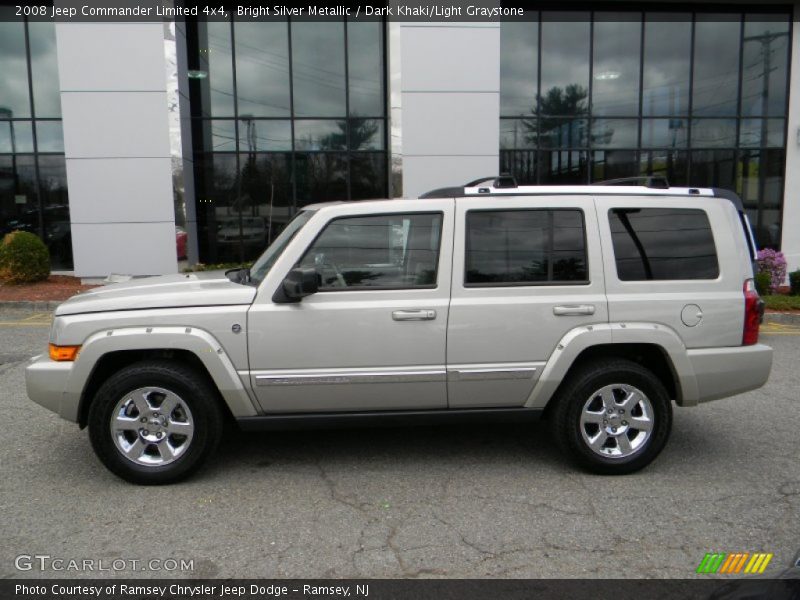 Bright Silver Metallic / Dark Khaki/Light Graystone 2008 Jeep Commander Limited 4x4