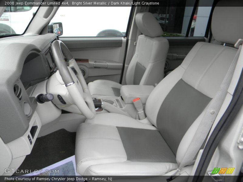 Bright Silver Metallic / Dark Khaki/Light Graystone 2008 Jeep Commander Limited 4x4