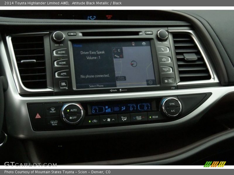 Attitude Black Metallic / Black 2014 Toyota Highlander Limited AWD