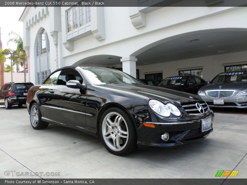 Black / Black 2008 Mercedes-Benz CLK 550 Cabriolet