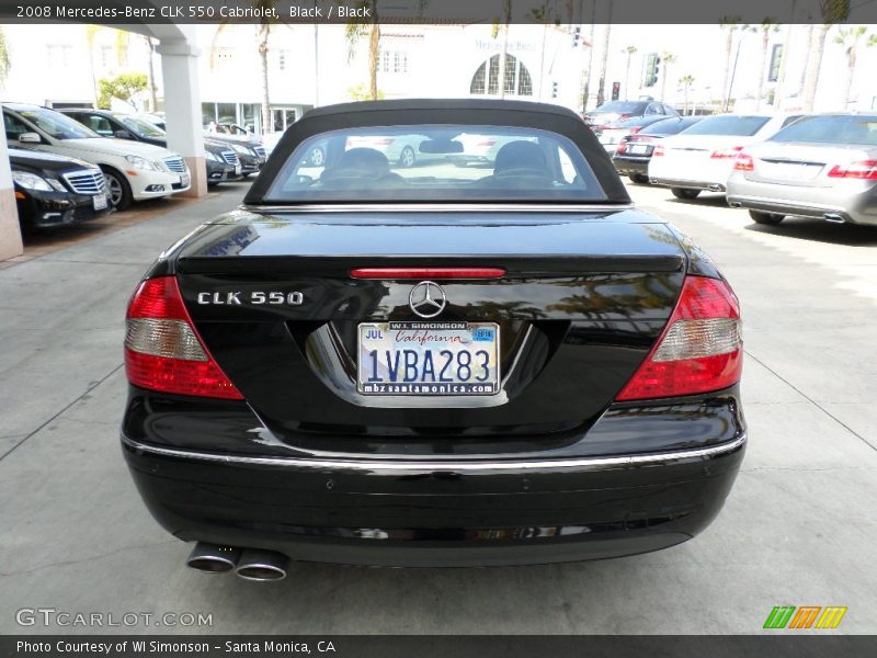 Black / Black 2008 Mercedes-Benz CLK 550 Cabriolet