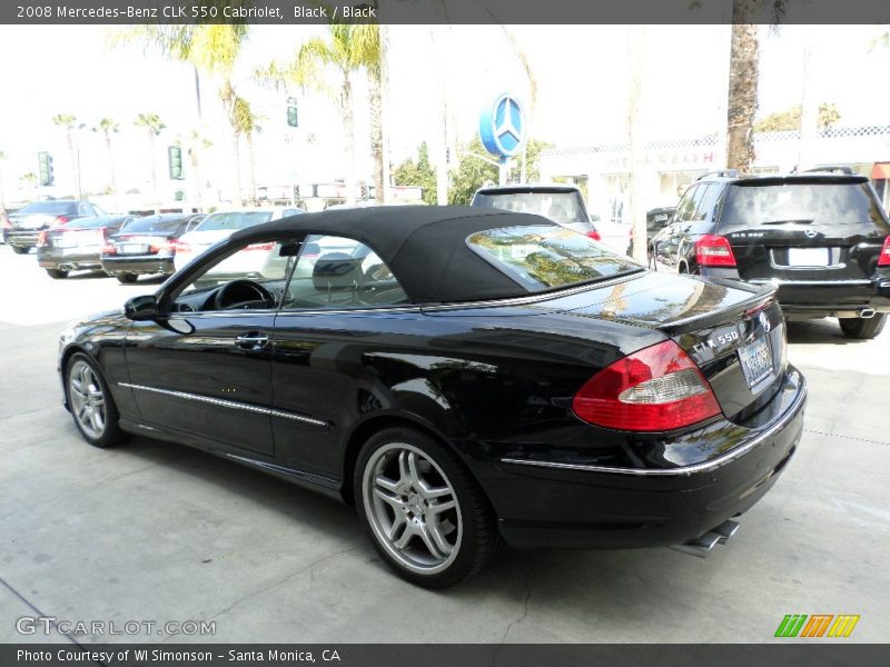 Black / Black 2008 Mercedes-Benz CLK 550 Cabriolet