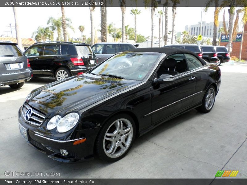 Black / Black 2008 Mercedes-Benz CLK 550 Cabriolet