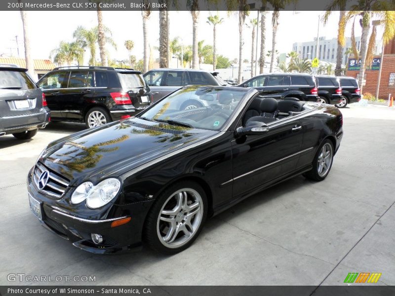 Black / Black 2008 Mercedes-Benz CLK 550 Cabriolet