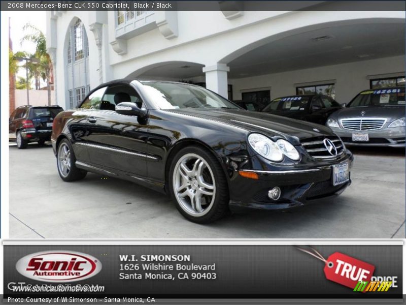 Black / Black 2008 Mercedes-Benz CLK 550 Cabriolet