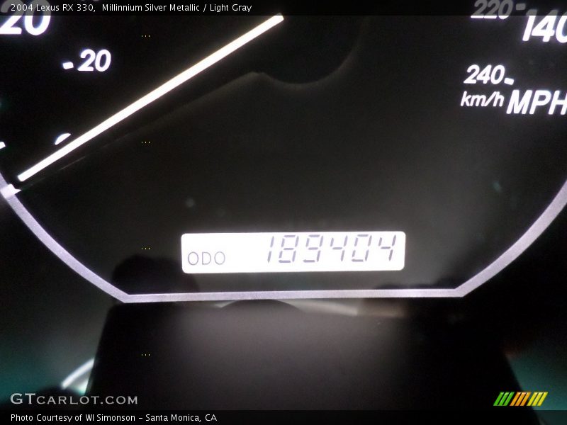 Millinnium Silver Metallic / Light Gray 2004 Lexus RX 330