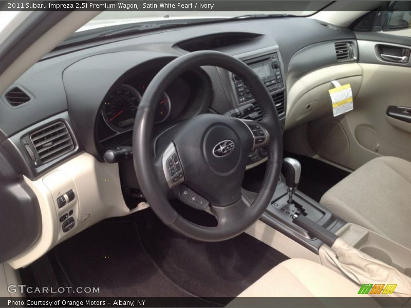 Satin White Pearl / Ivory 2011 Subaru Impreza 2.5i Premium Wagon