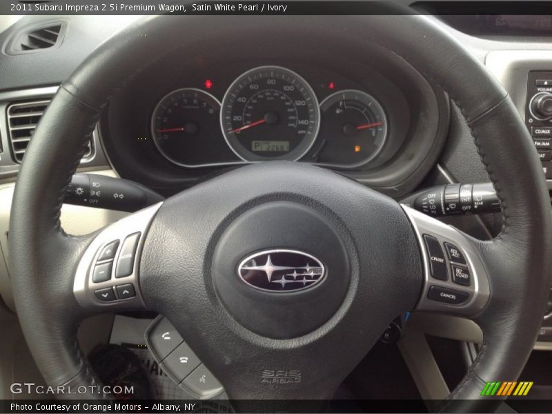 Satin White Pearl / Ivory 2011 Subaru Impreza 2.5i Premium Wagon