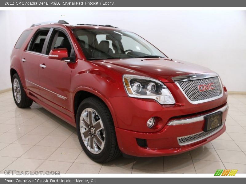 Crystal Red Tintcoat / Ebony 2012 GMC Acadia Denali AWD