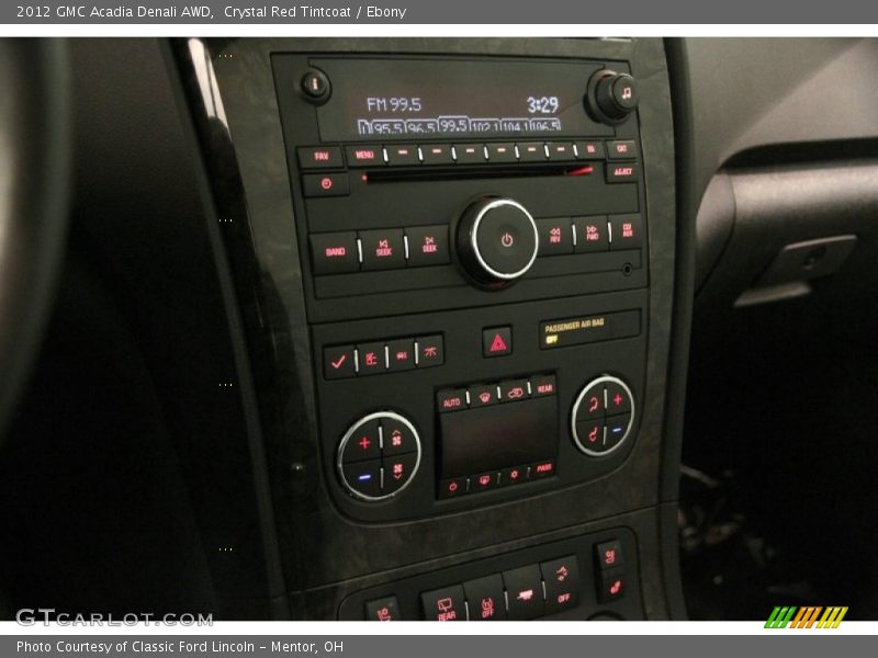 Crystal Red Tintcoat / Ebony 2012 GMC Acadia Denali AWD