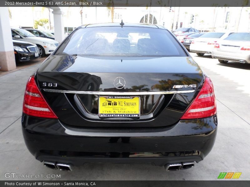 Black / Black 2012 Mercedes-Benz S 63 AMG Sedan