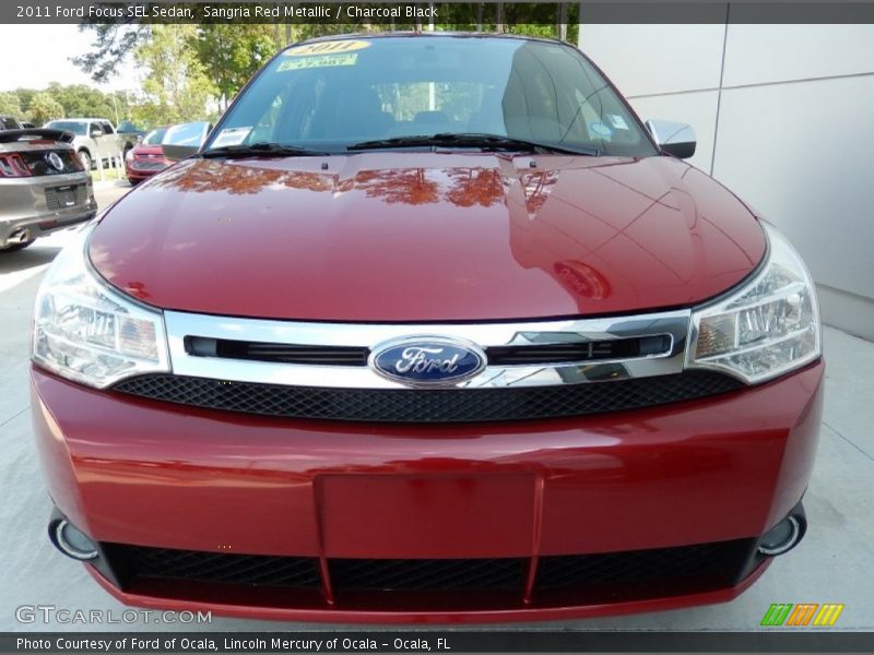 Sangria Red Metallic / Charcoal Black 2011 Ford Focus SEL Sedan