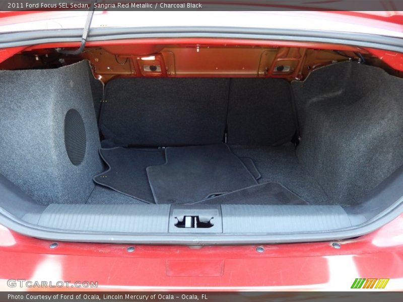 Sangria Red Metallic / Charcoal Black 2011 Ford Focus SEL Sedan