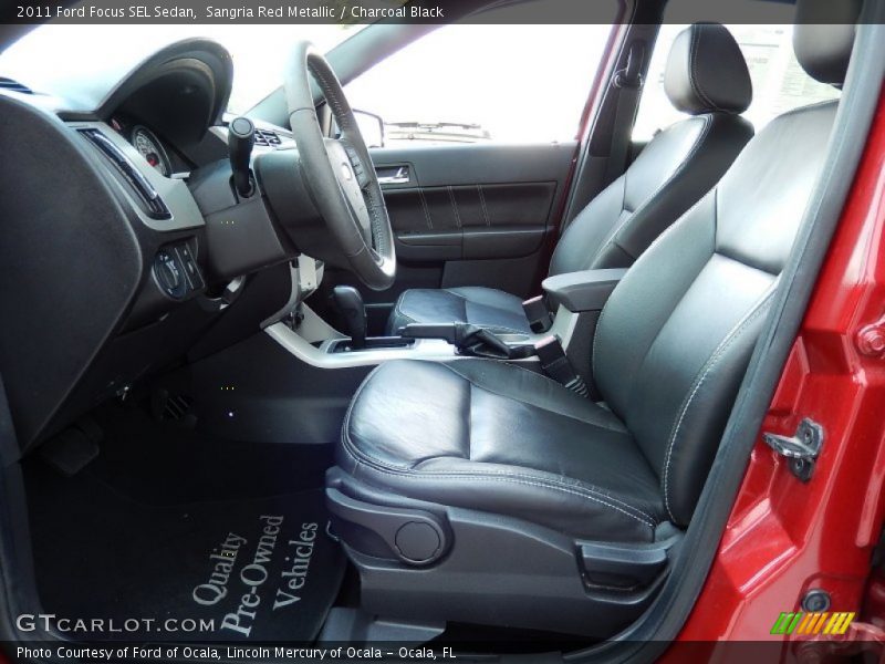 Sangria Red Metallic / Charcoal Black 2011 Ford Focus SEL Sedan