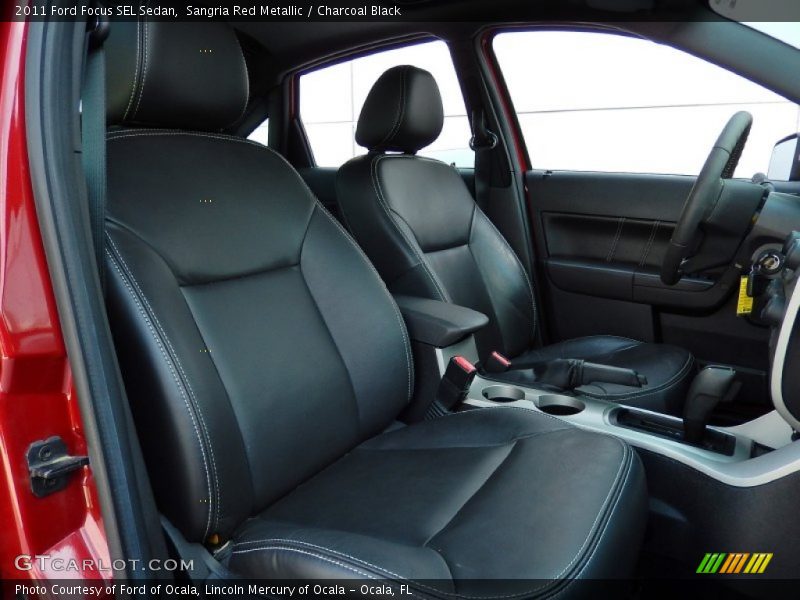 Sangria Red Metallic / Charcoal Black 2011 Ford Focus SEL Sedan