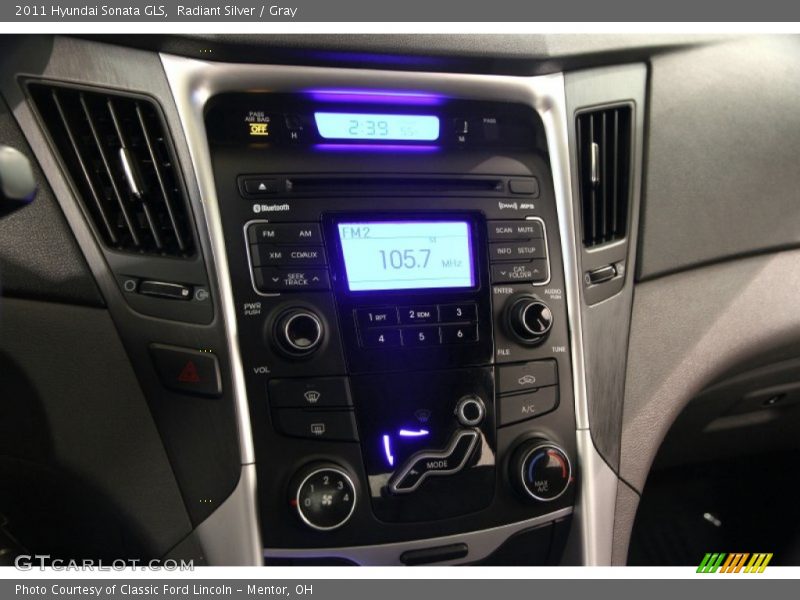 Radiant Silver / Gray 2011 Hyundai Sonata GLS