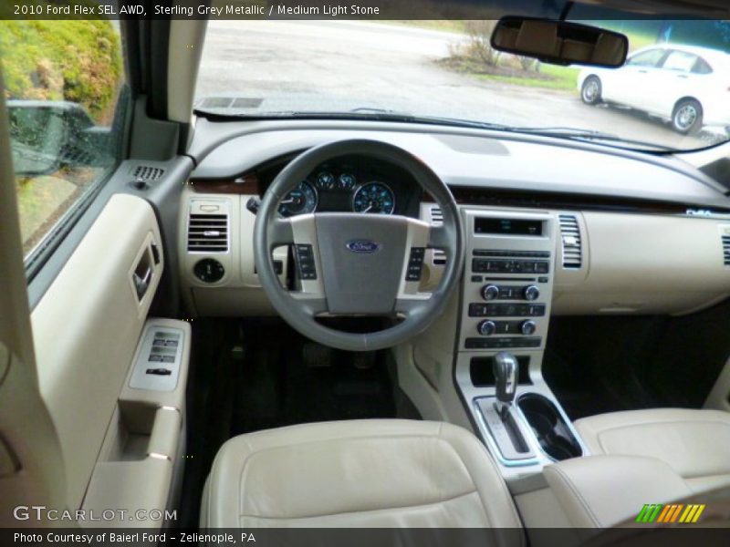 Sterling Grey Metallic / Medium Light Stone 2010 Ford Flex SEL AWD