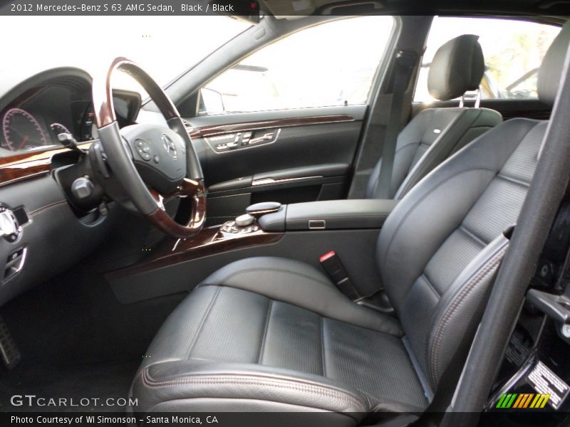 Front Seat of 2012 S 63 AMG Sedan