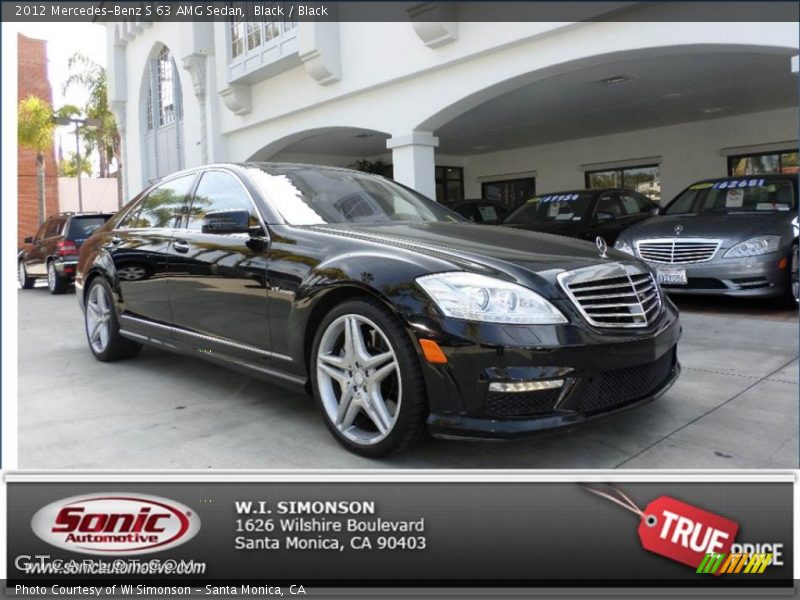 Black / Black 2012 Mercedes-Benz S 63 AMG Sedan