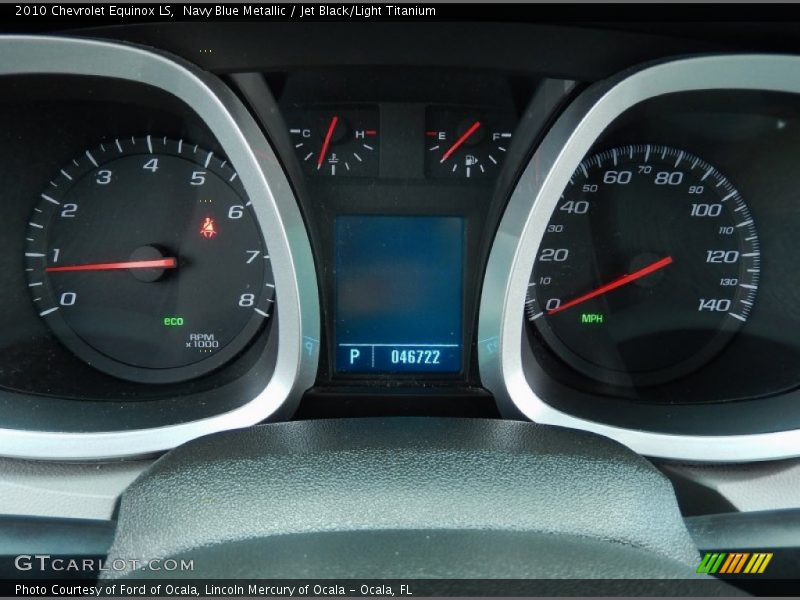 Navy Blue Metallic / Jet Black/Light Titanium 2010 Chevrolet Equinox LS