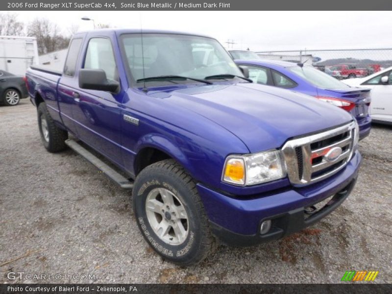 Sonic Blue Metallic / Medium Dark Flint 2006 Ford Ranger XLT SuperCab 4x4