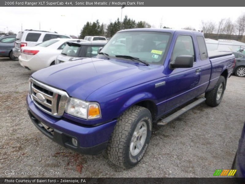 Sonic Blue Metallic / Medium Dark Flint 2006 Ford Ranger XLT SuperCab 4x4