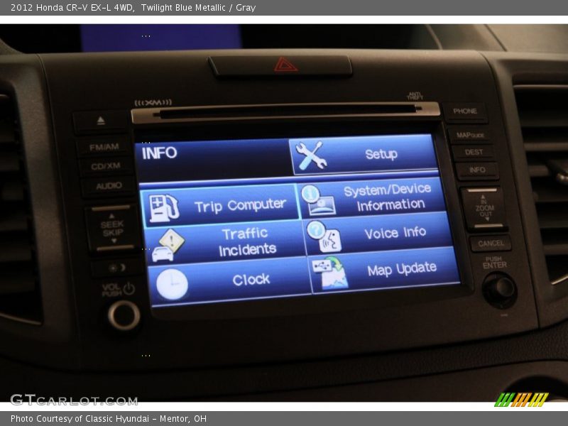 Twilight Blue Metallic / Gray 2012 Honda CR-V EX-L 4WD
