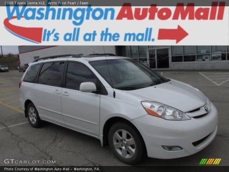 Arctic Frost Pearl / Fawn 2008 Toyota Sienna XLE
