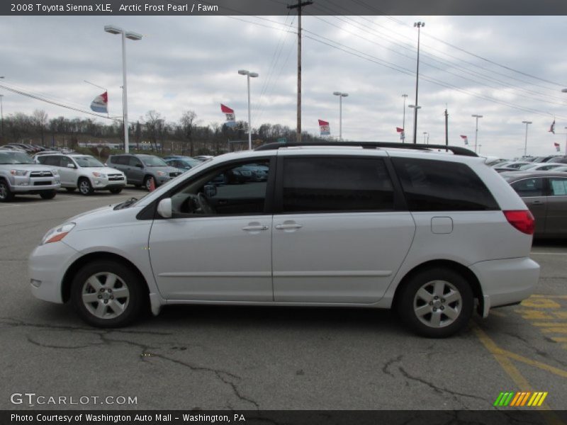 Arctic Frost Pearl / Fawn 2008 Toyota Sienna XLE