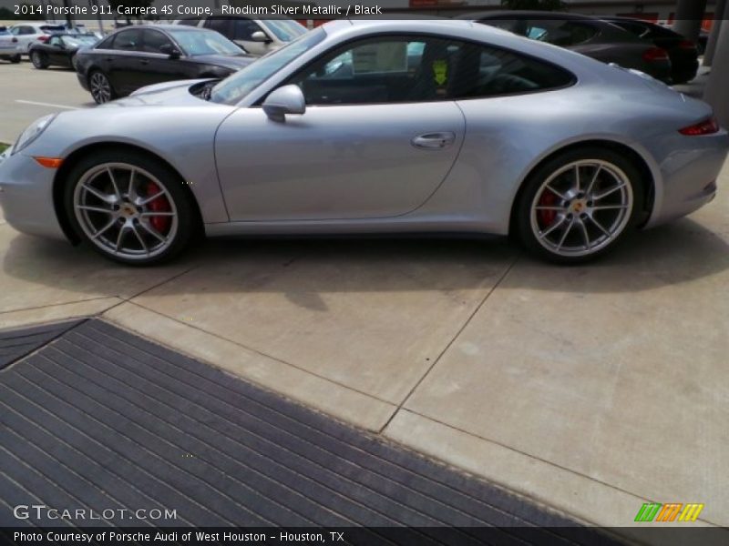 Rhodium Silver Metallic / Black 2014 Porsche 911 Carrera 4S Coupe