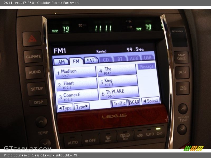 Obsidian Black / Parchment 2011 Lexus ES 350