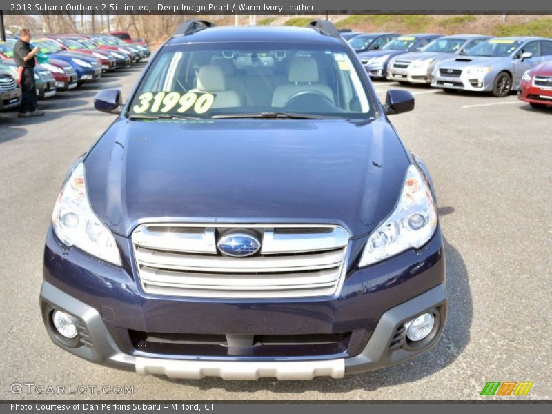Deep Indigo Pearl / Warm Ivory Leather 2013 Subaru Outback 2.5i Limited