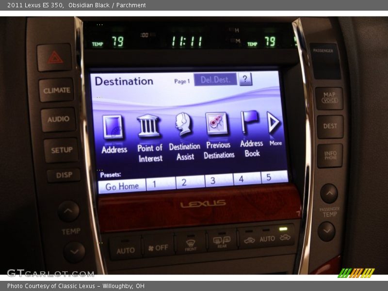 Obsidian Black / Parchment 2011 Lexus ES 350