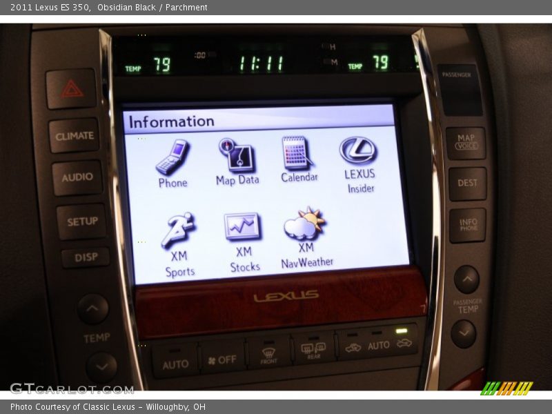 Obsidian Black / Parchment 2011 Lexus ES 350
