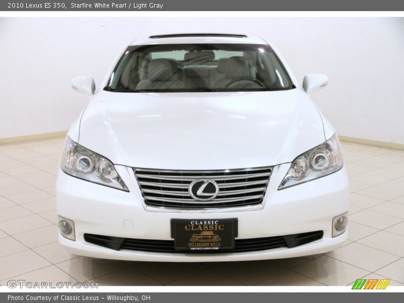 Starfire White Pearl / Light Gray 2010 Lexus ES 350