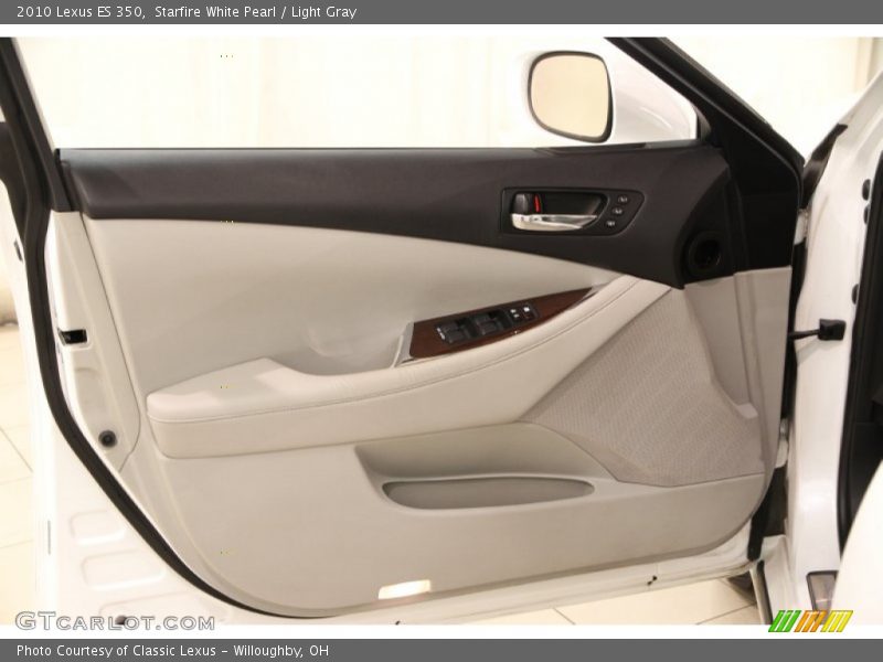 Starfire White Pearl / Light Gray 2010 Lexus ES 350