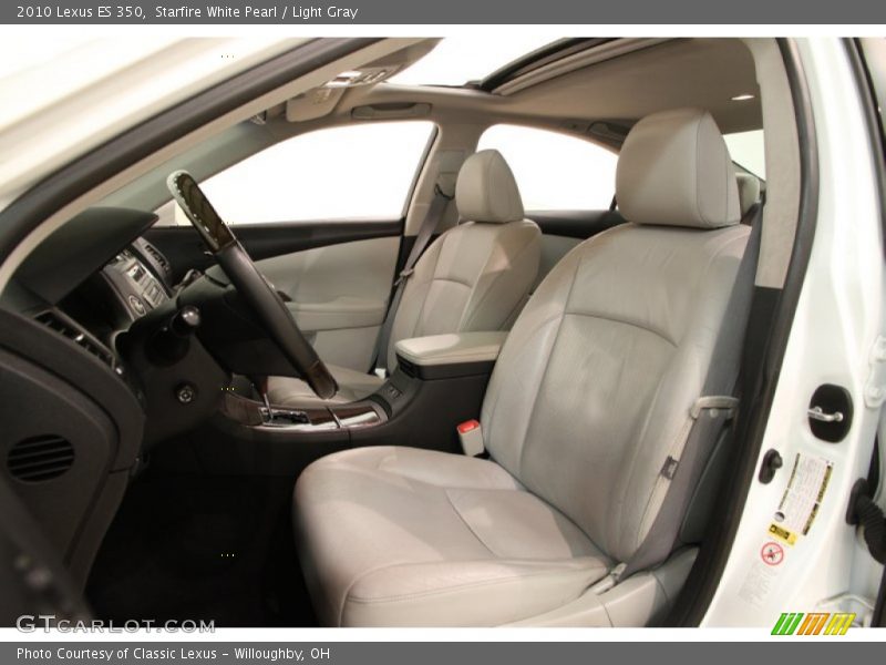 Starfire White Pearl / Light Gray 2010 Lexus ES 350