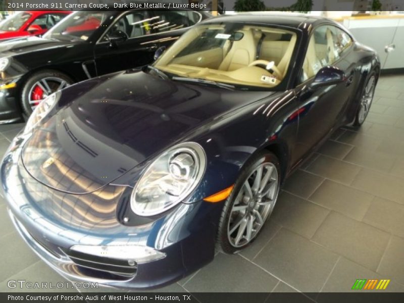 Dark Blue Metallic / Luxor Beige 2014 Porsche 911 Carrera Coupe