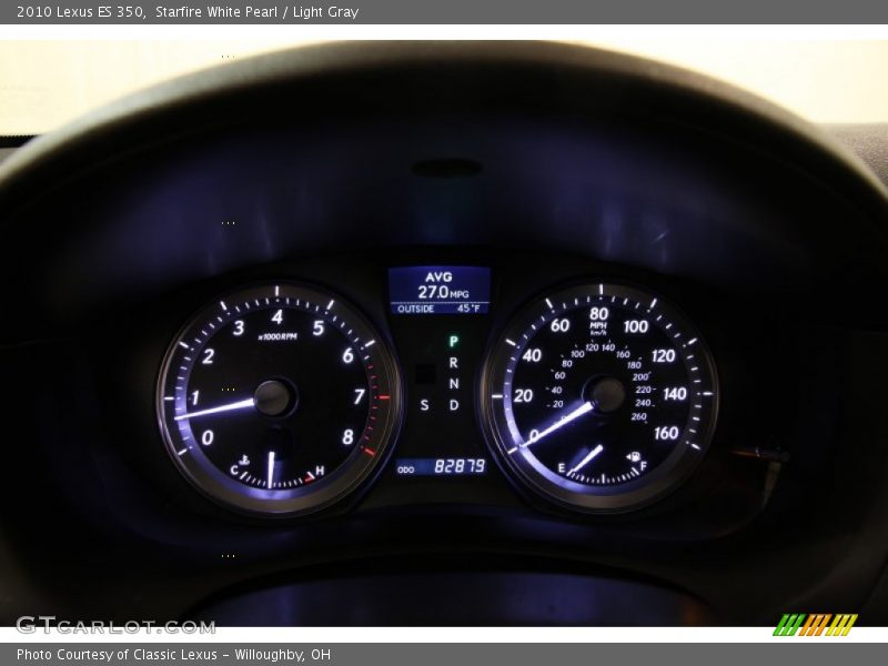 Starfire White Pearl / Light Gray 2010 Lexus ES 350