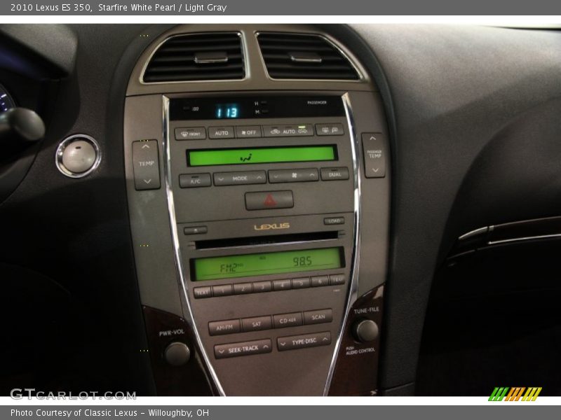 Starfire White Pearl / Light Gray 2010 Lexus ES 350