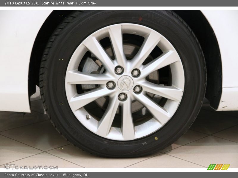 Starfire White Pearl / Light Gray 2010 Lexus ES 350