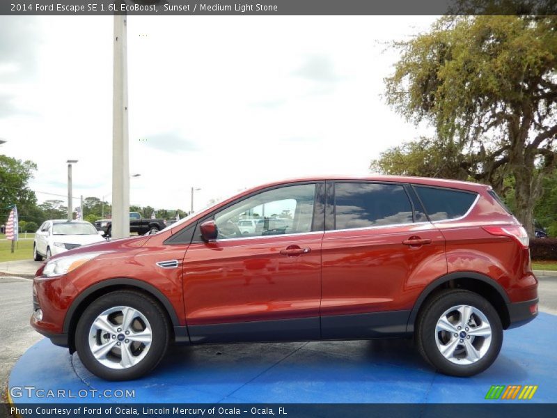 Sunset / Medium Light Stone 2014 Ford Escape SE 1.6L EcoBoost