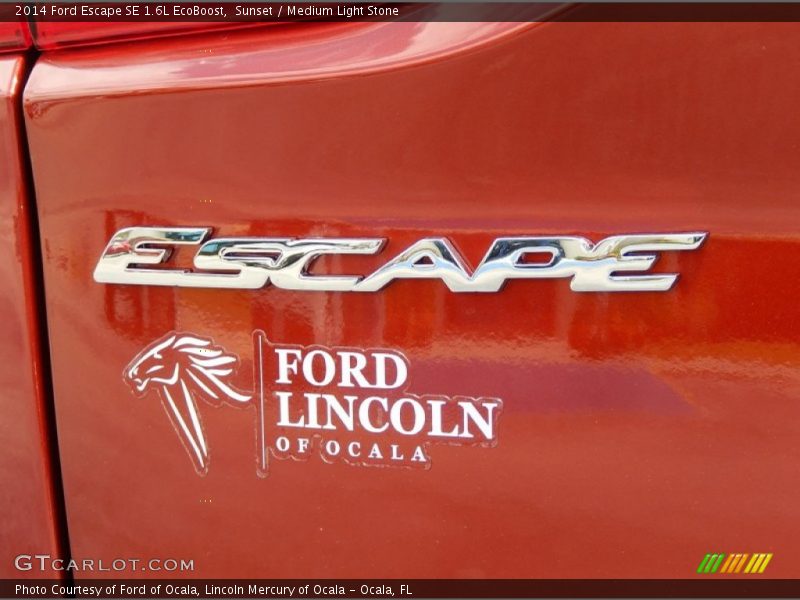 Sunset / Medium Light Stone 2014 Ford Escape SE 1.6L EcoBoost